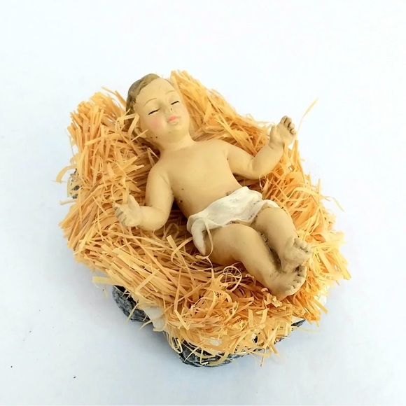 Vintage Holiday Living 6pc Nativity Set Paper Mache Figurines 4-12in Tall - Picture 3 of 8